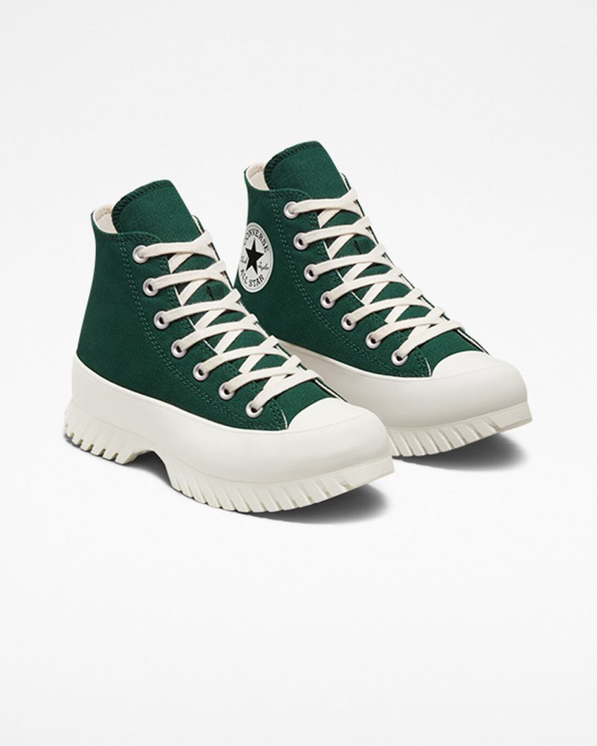 Men's Converse Chuck Taylor All Star Lugged 2.0 High Top Shoes Green / Black | AU 4915EQ